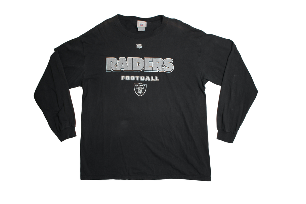 Vintage NFL Raiders Football Long Sleeve Shirt (L)
