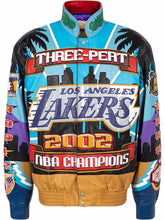 Load image into Gallery viewer, Jeff Hamilton x Lakers 2002 3Peat Leather Jacket
