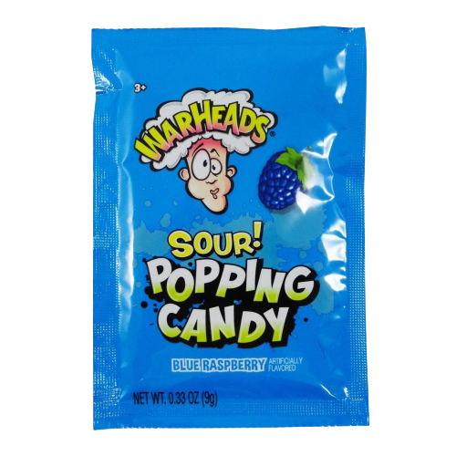 Warheads Sour Popping Blue Raspberry Candy (9g)