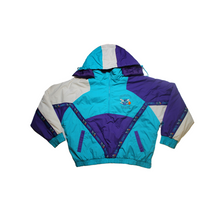 Load image into Gallery viewer, Vintage Pro Player Charlotte Hornets half-zip Winter Jacket
