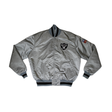 Load image into Gallery viewer, Vintage Starter button-down “Los Angeles Raiders” Bomber Jacket
