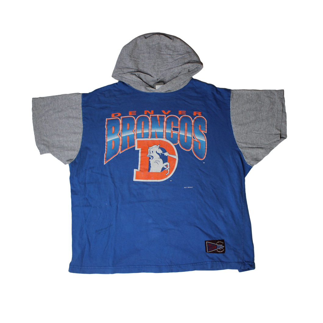 Vintage Denver Broncos Hooded-Shirt