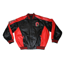 Load image into Gallery viewer, Vintage Steve &amp; Barry’s Letterman Ohio State Buckeyes Leather Jacket
