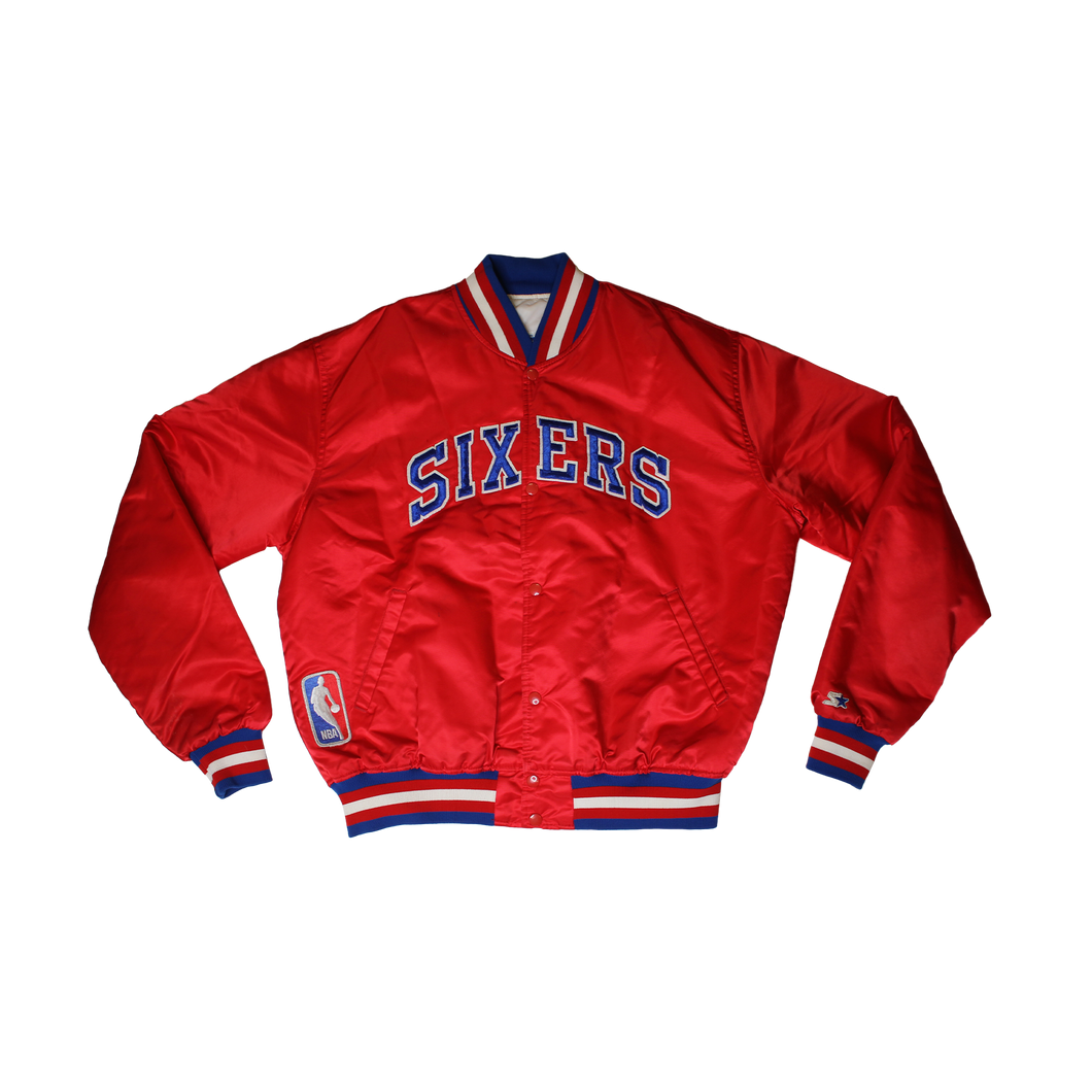 Vintage Starter button-down “Philadelphia 76ers” Bomber Jacket
