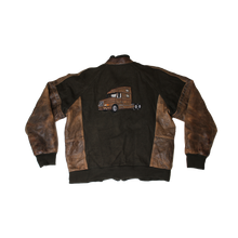 Load image into Gallery viewer, Vintage “Volvo” Trucker Leather Jacket
